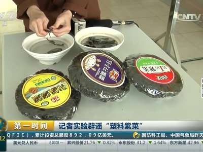 [视频]记者实验辟谣“塑料紫菜”