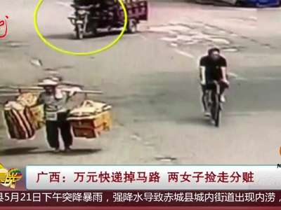 [视频] 广西：万元快递掉马路 两女子捡走分赃