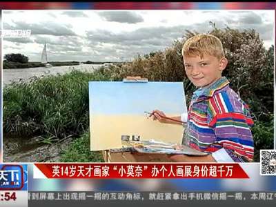 [视频]英14岁天才画家“小莫奈”办个人画展身价超千万