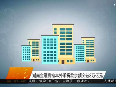 湖南金融机构本外币贷款余额突破3万亿元