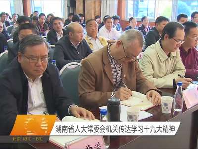 湖南省人大常委会机关传达学习十九大精神