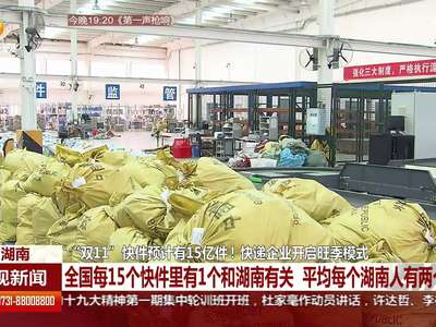 湖南“双11”快件预计有15亿件！快递企业开启旺季模式