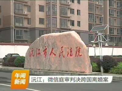 沅江：微信庭审判决跨国离婚案