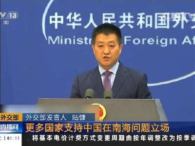 [视频]中国外交部：更多国家支持中国在南海问题立场