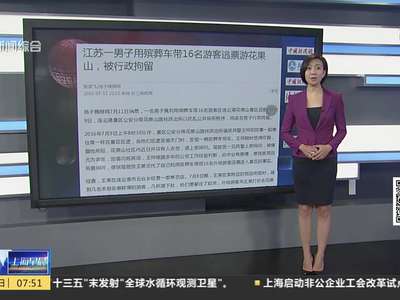 [视频]男子脑洞大开用殡葬车带游客逃票游花果山 被行政拘留
