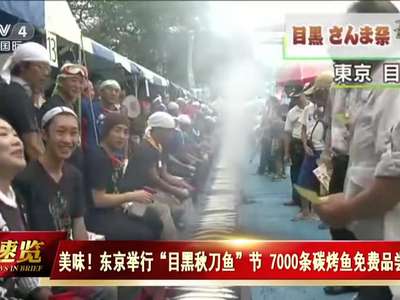 [视频]美味！ 东京举行“目黑秋刀鱼”节 7000条碳烤鱼免费品尝