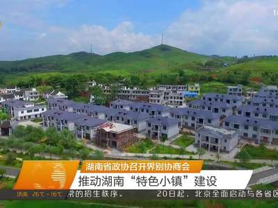 湖南省政协召开界别协商会 推动湖南“特色小镇”建设