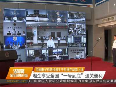 中国电子检验检疫主干系统在湖南上线 湘企享受全国“一号到底”通关便利