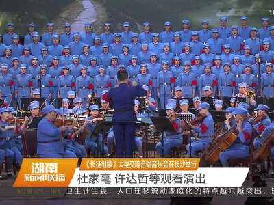 《长征组歌》大型交响合唱音乐会在长沙举行 杜家毫 许达哲等观看演出