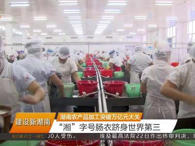湖南农产品加工突破万亿元大关 “湘”字号肠衣跻身世界第三