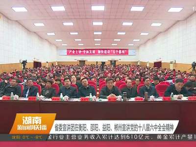省委宣讲团在衡阳、邵阳、益阳、郴州宣讲党的十八届六中全会精神