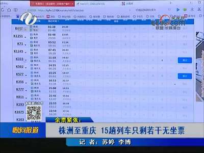 株洲：春运车票已开售 记者体验网上购票