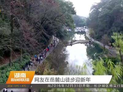 网友在岳麓山徒步迎新年