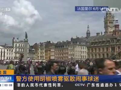 [视频]法国：警方使用胡椒喷雾驱散闹事球迷
