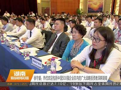 2016中国500强企业高峰论坛在长沙举行 王忠禹作主题报告 徐守盛致辞 杜家毫出席