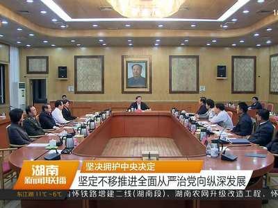 杜家毫主持召开省委常委会会议 坚决拥护中央对张文雄涉嫌严重违纪进行组织调查的决定