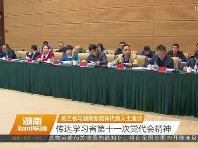 黄兰香与湖南新媒体代表人士座谈 传达学习省第十一次党代会精神