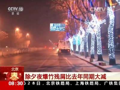 [视频]北京：除夕夜爆竹残屑比去年同期大减