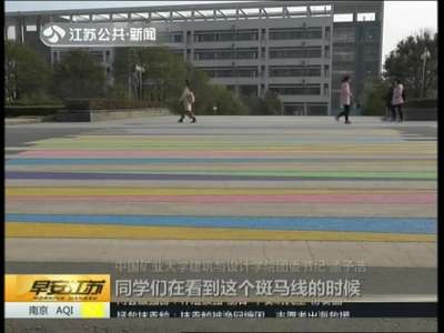 [视频]徐州：国内首条彩色斑马线亮相矿大校园