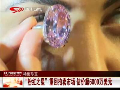 [视频]“粉红之星”重回拍卖市场 估价超6000万美元