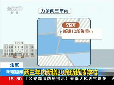 [视频]北京：两三年内新增30余所优质学校