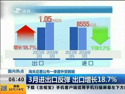 [视频]海关总署公布一季度外贸数据