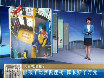 [视频]熊孩子比赛割座椅 家长赔了万元