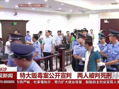 长沙：特大贩毒案公开宣判 两人被判死刑