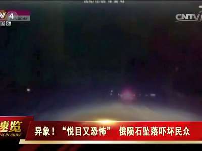 [视频]“悦目又恐怖” 俄陨石坠落吓坏民众