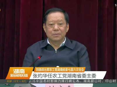 刘晓峰出席农工党湖南省委七届六次全会 张灼华任农工党湖南省委主委
