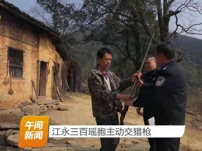 江永三百瑶胞主动交猎枪