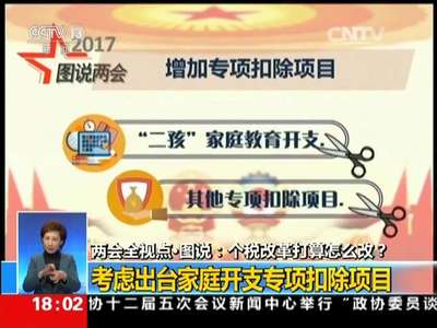 [视频]两会全视点·图说：个人所得税改革打算怎么改？